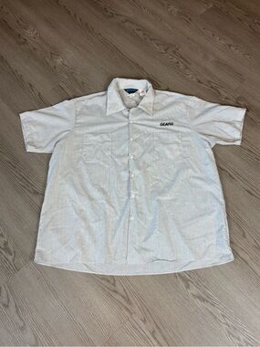 Vintage Sears Short Sleeve Light Gray Work Shirt